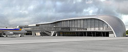 Vista de la nueva plataforma de aviación comercial del aeropuerto de Valencia